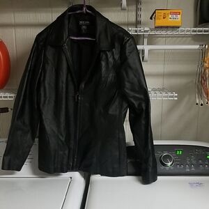 New York & Company Classic Black Leather Jacket